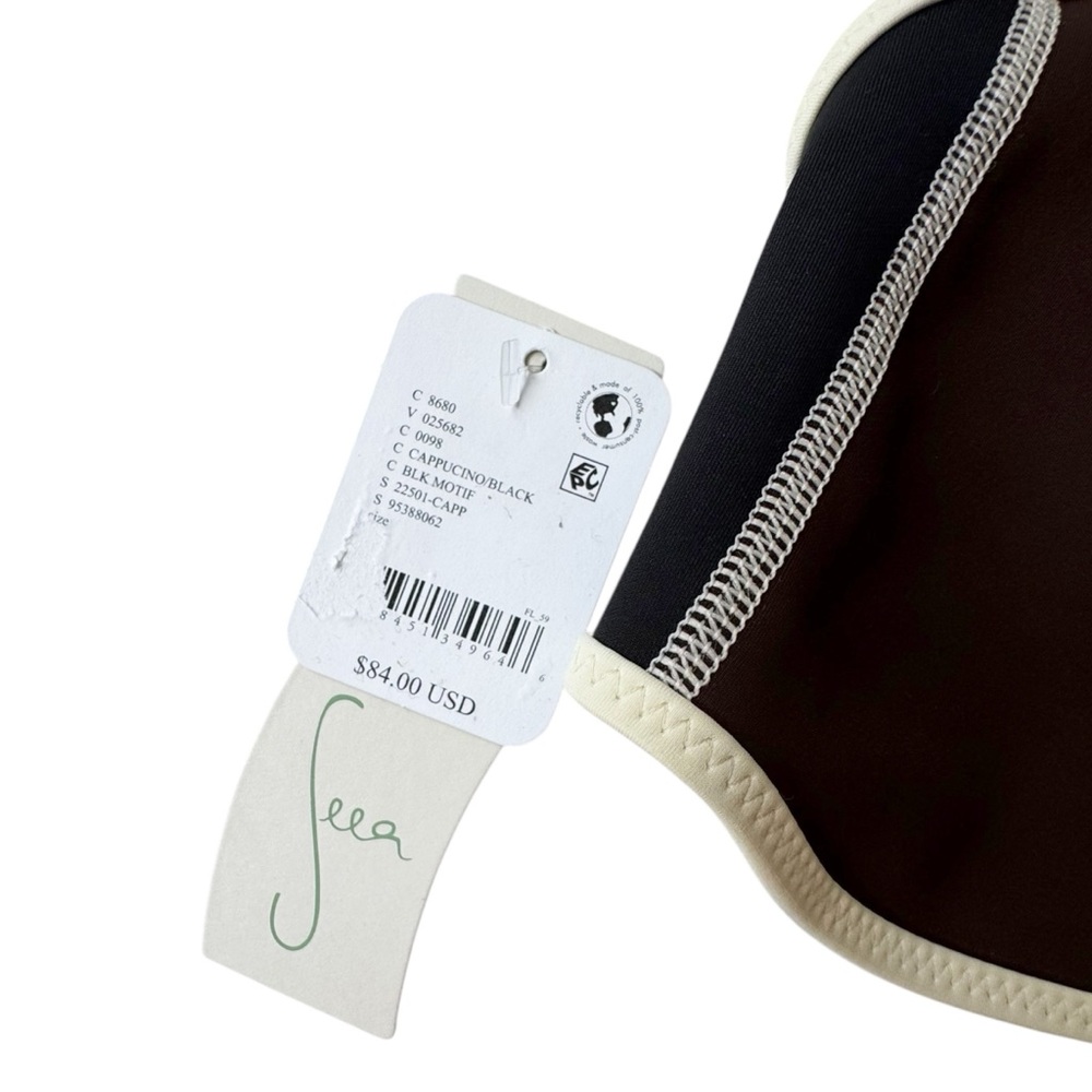 Seea x Free People Darla Top in Cappucino/Black | LARGE NWT - Picture 5 of 8